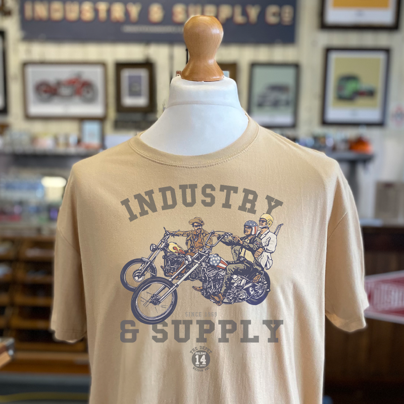 Easy Rider T-Shirt. 100% Cotton. Automotive artwork. | Industry