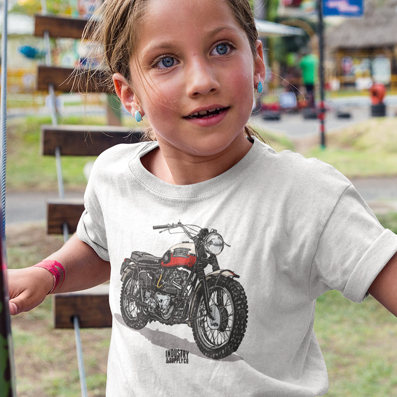 T-shirt Enfant Marc Marquez Moto GP - Logo Pilote, 100% Coton, Base Bleue