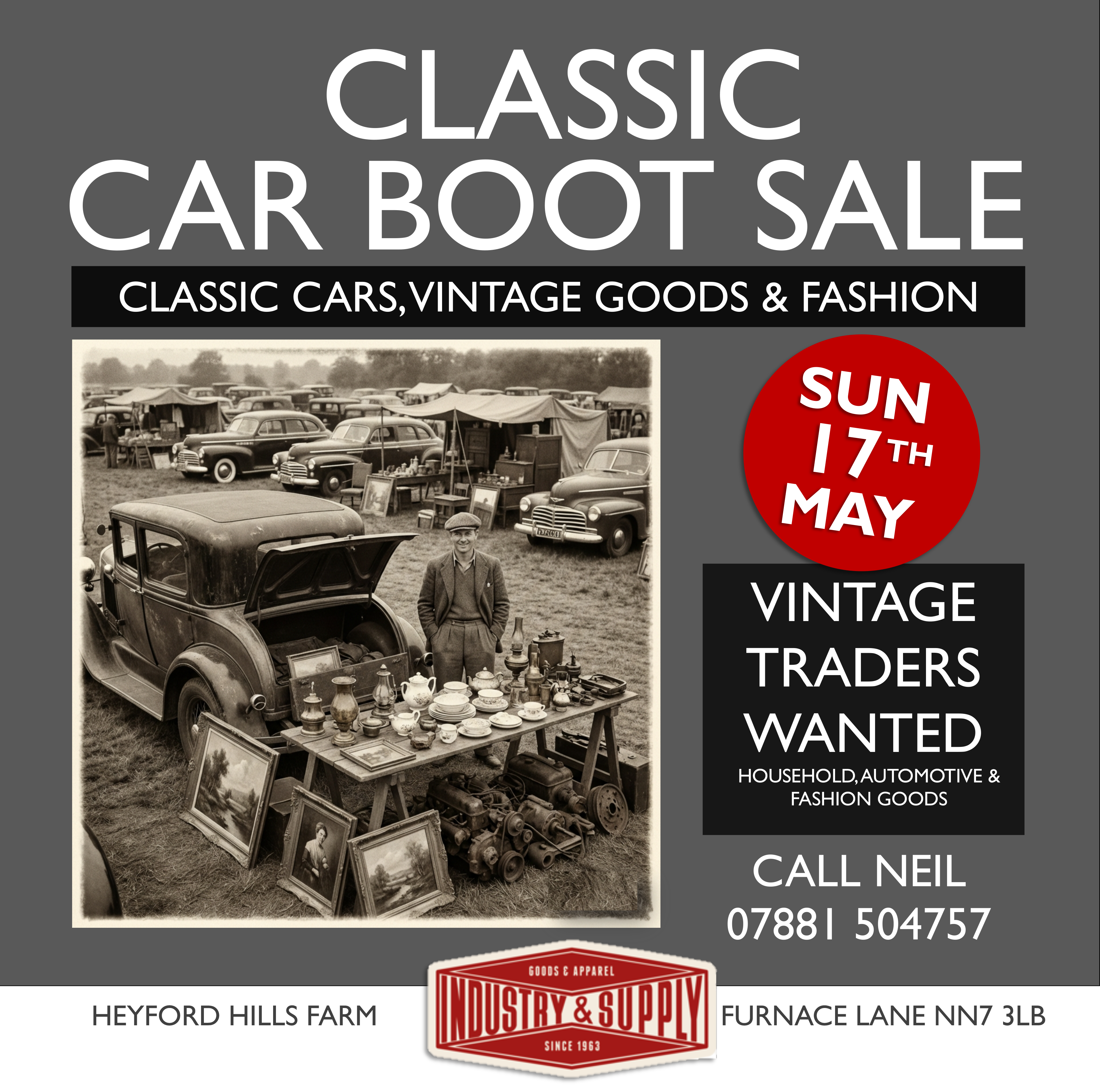 CLASSIC CAR BOOT SALE TRADERS TICKET