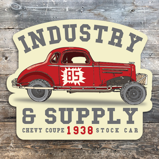 IN&S CHEVY COUPE STOCK CAR STICKER