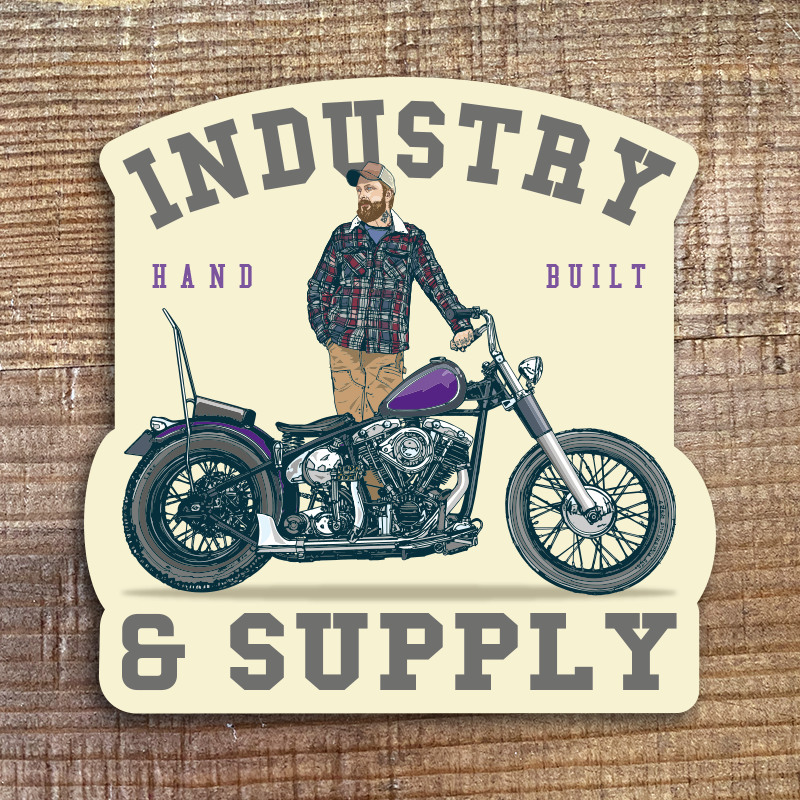 Sticker Indutry IN&S HAND BUILT FREE STICKER | Industry & Supply | Artisan T-Shirts ...