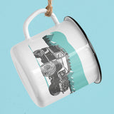 LAND ROVERS "LET IT SNOW" ENAMEL MUG