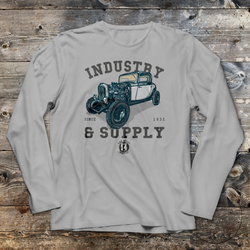 INDUSTRY & SUPPLY CAR LONG SLEEVE T-SHIRT