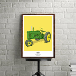 JOHN DEERE MODEL B TRACTOR ART PRINT