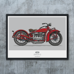 INDIAN MOTORCYCLE ART PRINT