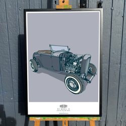 1932 MODEL B FORD ART PRINT