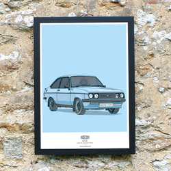 MK2 FORD ESCORT WALL ART PRINT