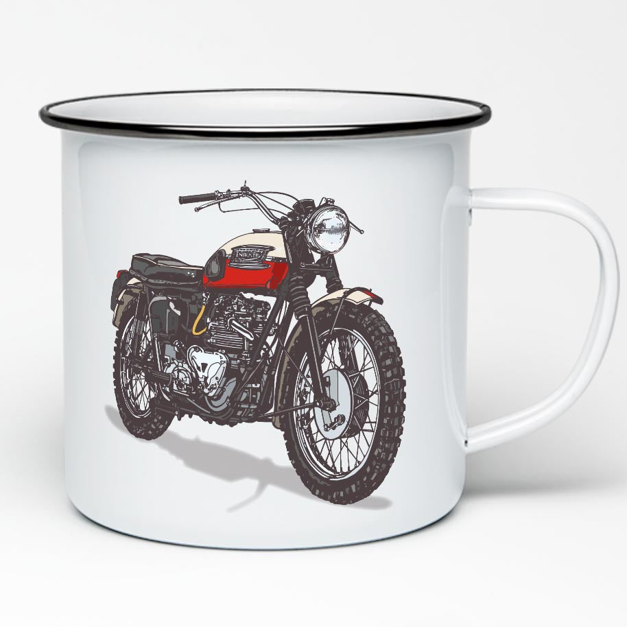 MOTORBIKE ENAMEL MUG