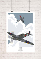 DUO SPITFIRE ART PRINT