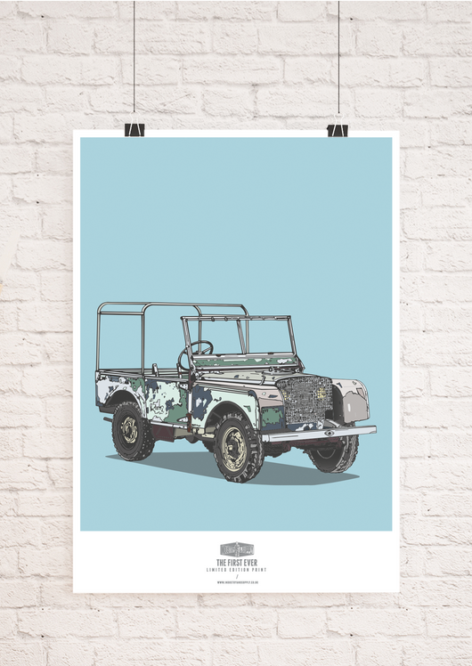 LAND ROVER 1ST EDITION WALL ART PRINT