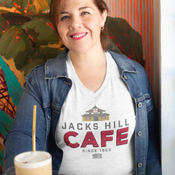 JACKS HILL CAFE LADIES V-NECK T-SHIRT