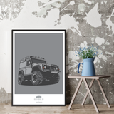 LAND ROVER DEFENDER 90 ART PRINT