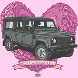 "LOVE OF MY LIFE" LAND ROVER DEFENDER LADIES V-NECK T-SHIRT