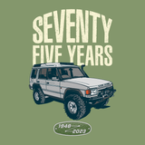 LAND ROVER 75TH BIRTHDAY DISCOVERY LADIES V-NECK T-SHIRT