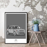 LAND ROVER DISCOVERY FOUR WALL ART PRINT