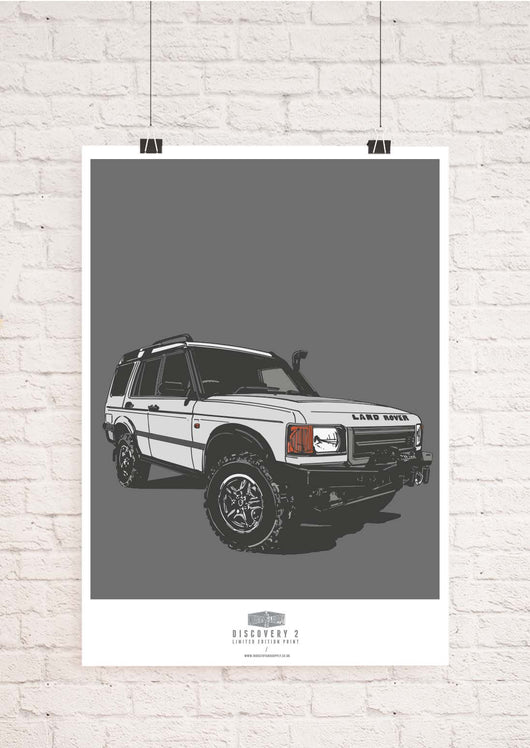 LIMITED EDITION LAND ROVER DISCOVERY TWO ART PRINT
