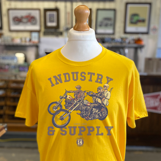Easy Rider T-Shirt. 100% Cotton. Automotive artwork.