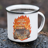 "IF YOU'RE GOING THROUGH HELL, KEEP GOING" ENAMEL MUG
