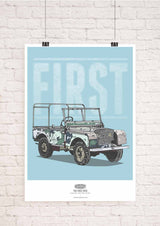 LAND ROVER FIRST & LAST EDITION WALL ART PRINTS