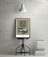 "WE DON'T STOP" LAND ROVER DISCOVERY ONE ART PRINT