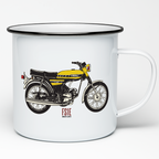 MOTORBIKE ENAMEL MUG