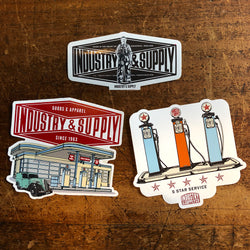 GAS STATION SET OF 3 STICKER BUNDLE