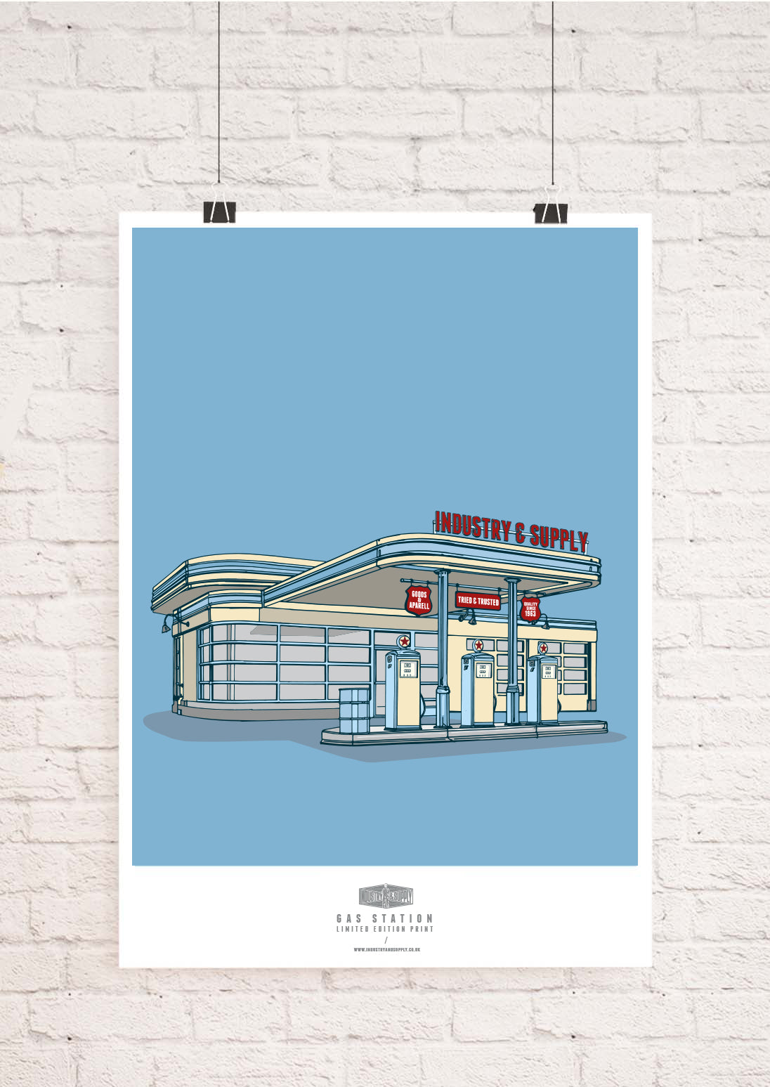 GAS STATION ART PRINT