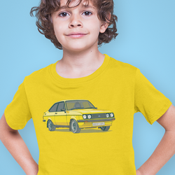 YELLOW MK2 FORD ESCORT KIDS T-SHIRT