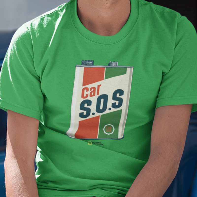 CAR S.O.S. CASTROL GTX PARODY T-SHIRT