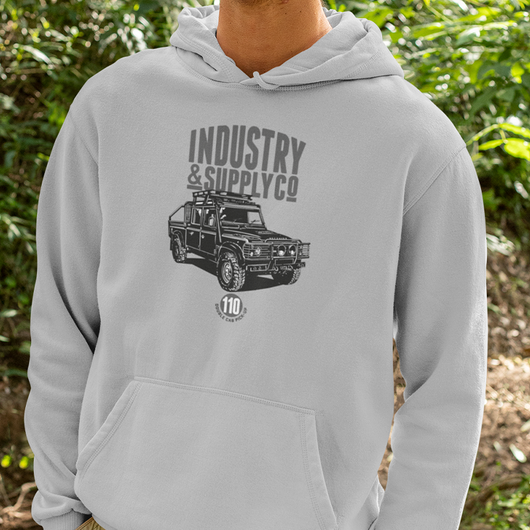 LAND ROVER FRONT & BACK DEFENDER 110 DOUBLE CAB PICKUP HOODIE