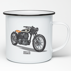 MOTORBIKE ENAMEL MUG