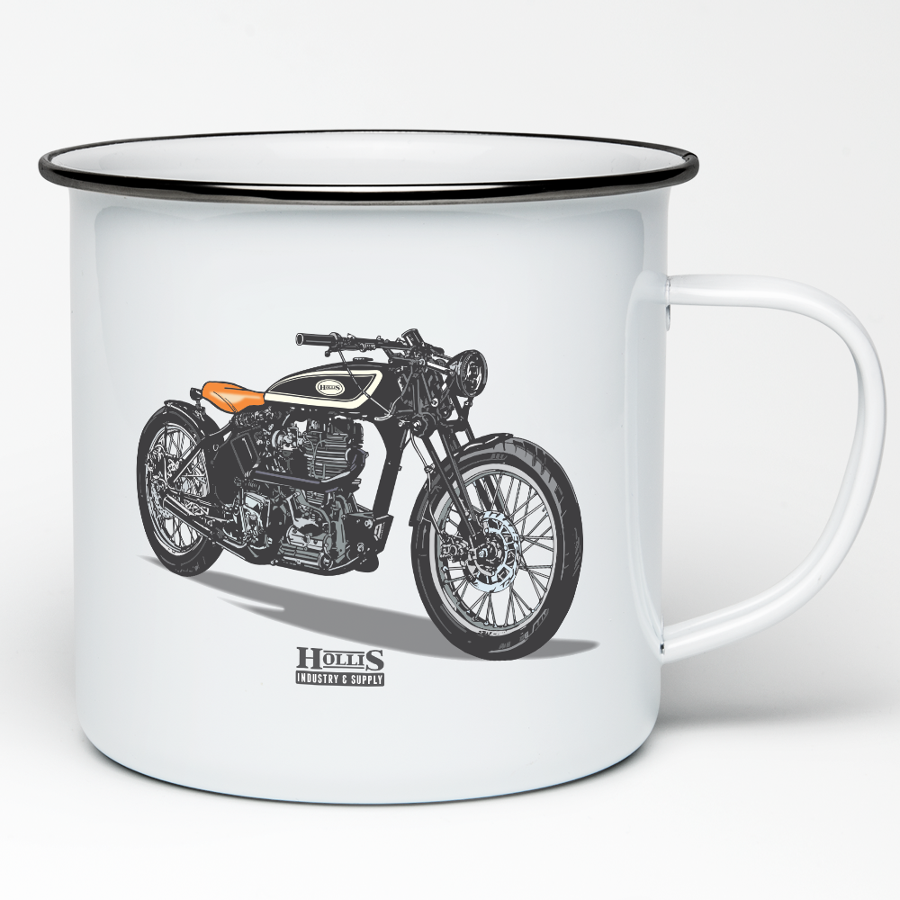 MOTORBIKE ENAMEL MUG