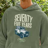 LAND ROVER 75TH BIRTHDAY LIGHTWEIGHT HOODIE (FRONT & BACK PRINT)