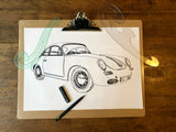 CAR S.O.S. PORSCHE 356 BRAND T-SHIRT