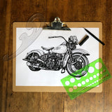 1941 WLA MOTORCYCLE WALL ART PRINT