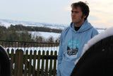 LAND ROVER "LET IT SNOW" ICE BLUE HOODIE