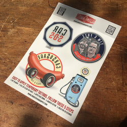 CAR S.O.S. TEMPORARY TATTOOS