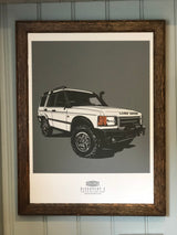 LIMITED EDITION LAND ROVER DISCOVERY TWO ART PRINT