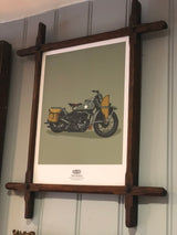 HD 1942 WLA MOTORCYCLE WALL ART PRINT