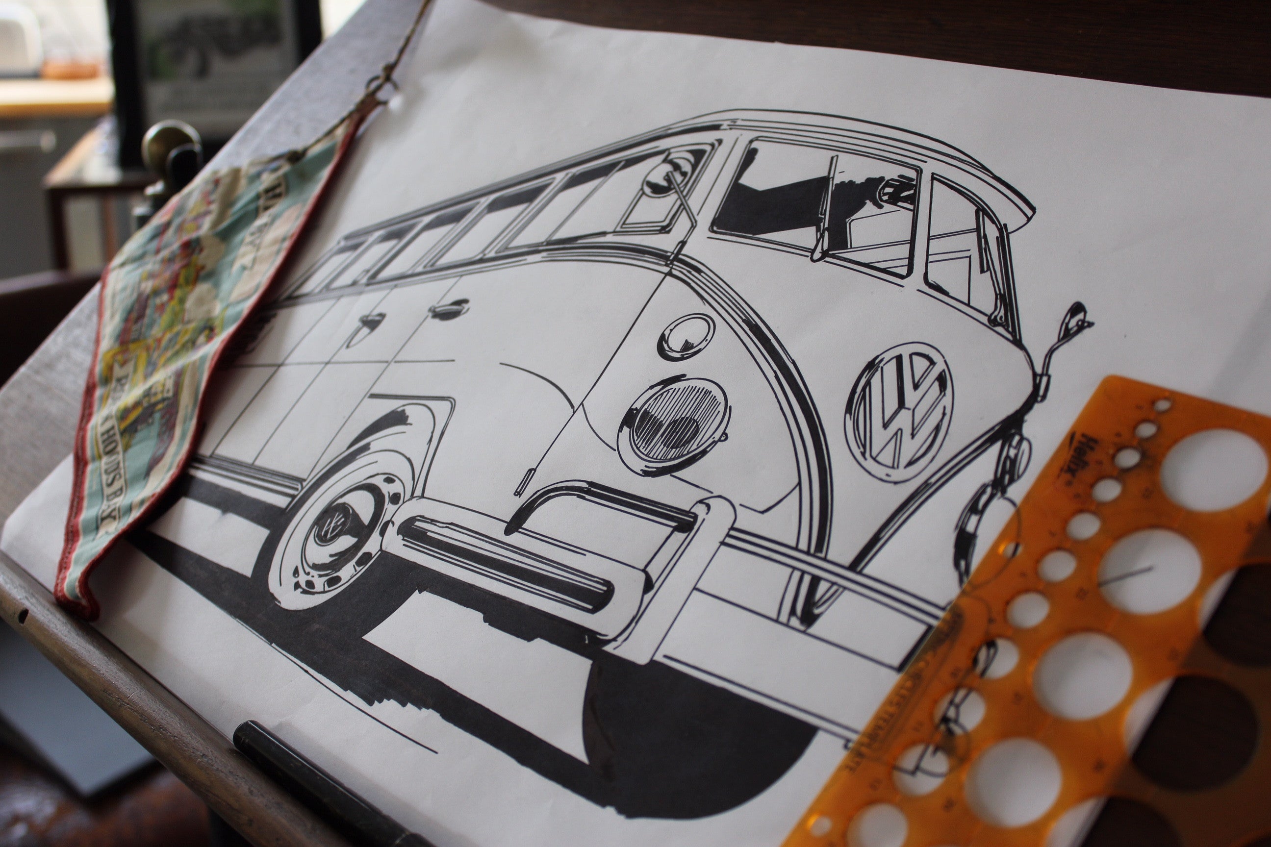 Volkswagen Van Drawing