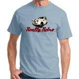 Really Retro Austin A35 T-Shirt Ice Blue