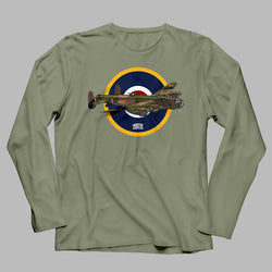 AVRO LANCASTER BOMBER LONG SLEEVE T-SHIRT