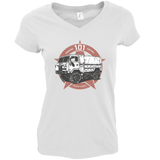 LAND ROVER LIGHTWEIGHT, FREELANDER, FORWARD CONTROL LADIES V-NECK T-SHIRT