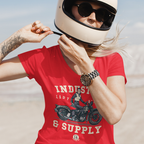 LADY BIKER LADIES V-NECK T-SHIRT