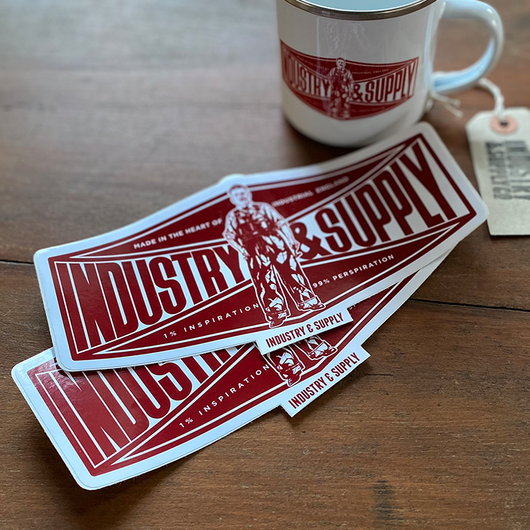 INDUSTRY & SUPPLY LARGE STICKERS