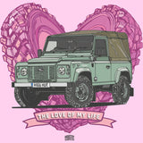 "LOVE OF MY LIFE" LAND ROVER DEFENDER LADIES V-NECK T-SHIRT
