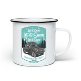 LAND ROVERS "LET IT SNOW" ENAMEL MUG