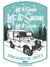 LAND ROVER "LET IT SNOW" ICE BLUE HOODIE