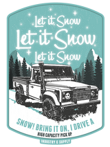LAND ROVER "LET IT SNOW" ICE BLUE HOODIE