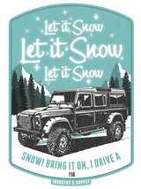 LAND ROVER "LET IT SNOW" ICE BLUE HOODIE